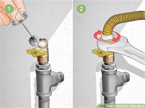 how to hook up a gas stove to a gas line